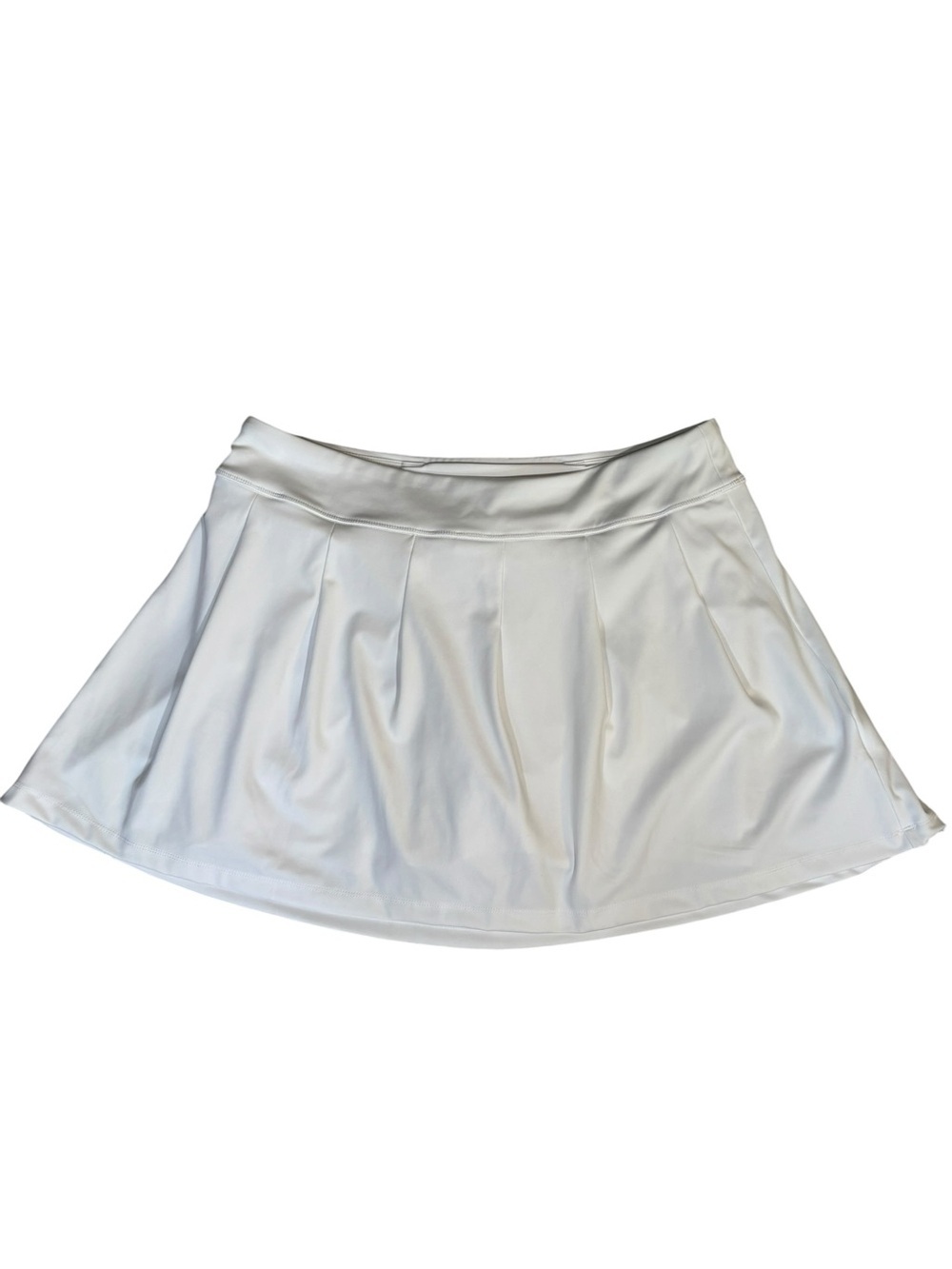Lands' End Skort, White Circle Skirt, Flared Tennis Style, Pockets Large, 14-16